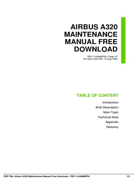 Full Download Airbus A320 Maintenance Manual 