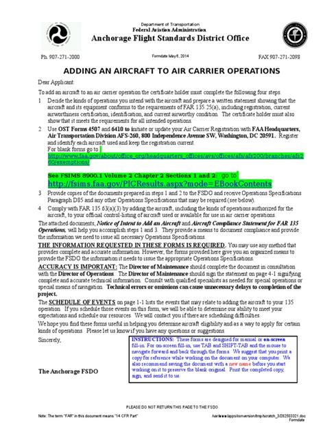 Aircraft Conformity Checklist