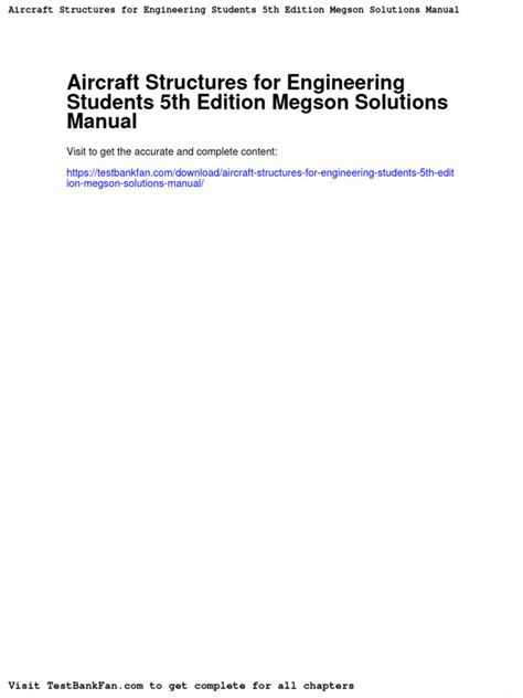 Download Aircraft Structures Megson Solutions 