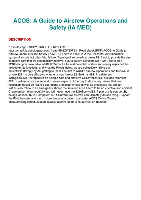 Aircrew Medication Guide