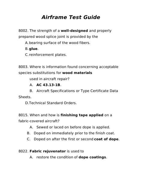 Download Airframe Test Guide Questions 