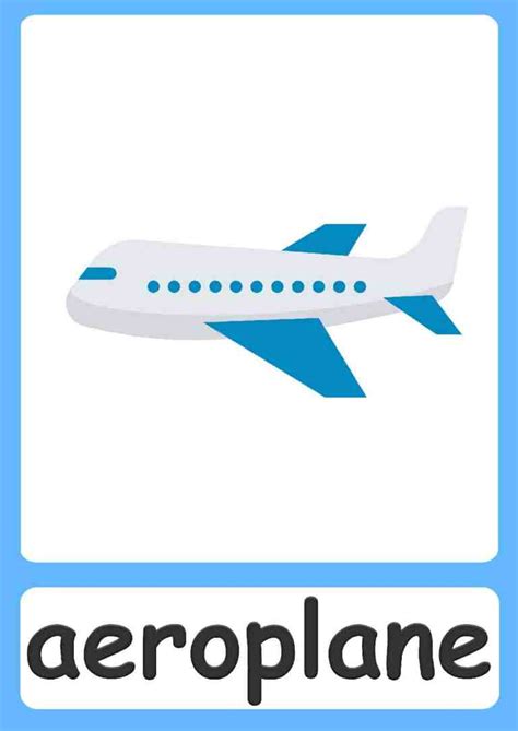 airplane flashcard