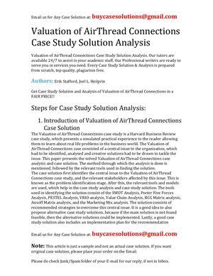 Download Airthread Case Solution 