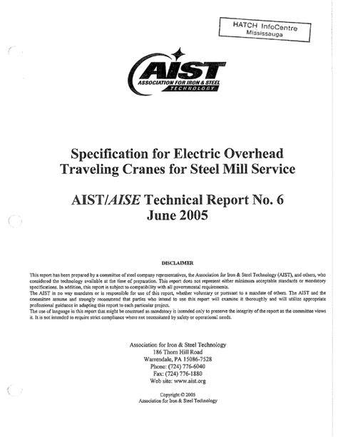aise technical report no 6