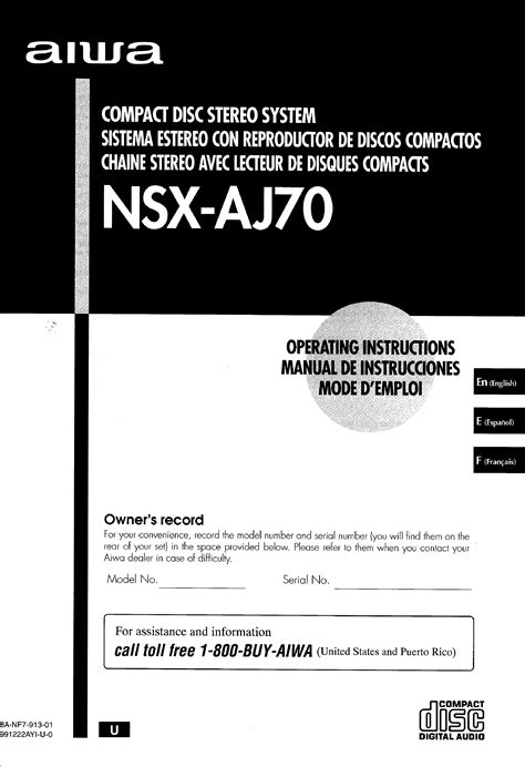 Full Download Aiwa Cx Naj70 User Guide 