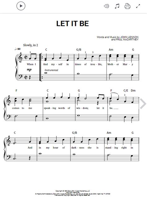 Akkorde Let It Be