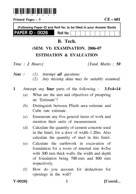 Aktu Previous Year Paper