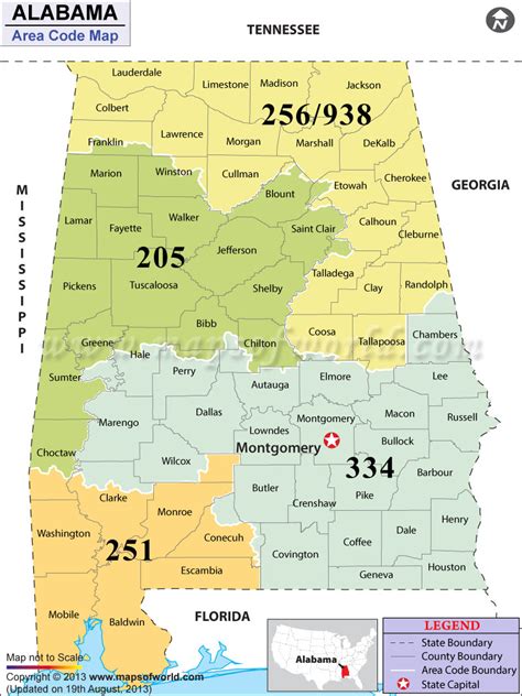 alabama area codes