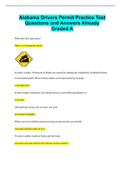 alabama drivers permit test