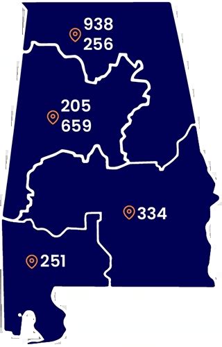 alabama phone area code