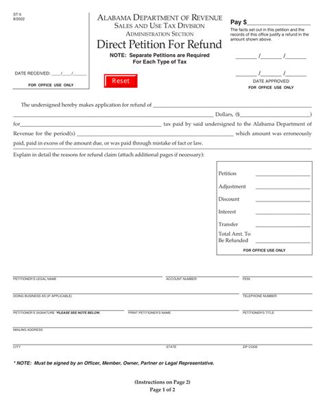 alabama refund