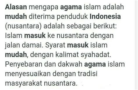 alasan islam mudah diterima di indonesia