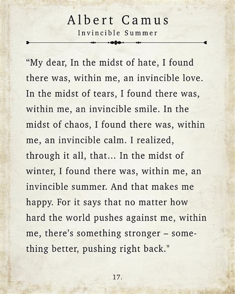 Albert Camus Invincible Summer
