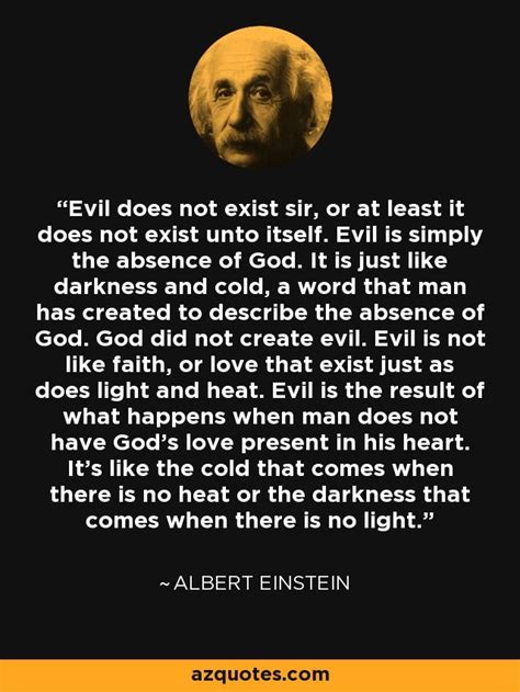 Albert Einstein Evil Exist