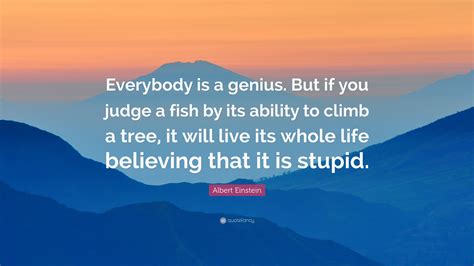 Albert Einstein Fish Quote