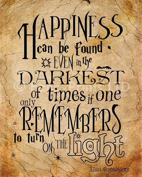 Albus Dumbledore Light Quote