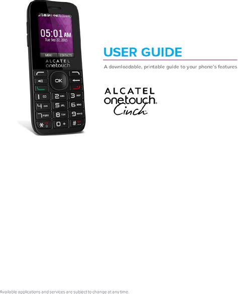 Read Online Alcatel Cell Phone User Guide 