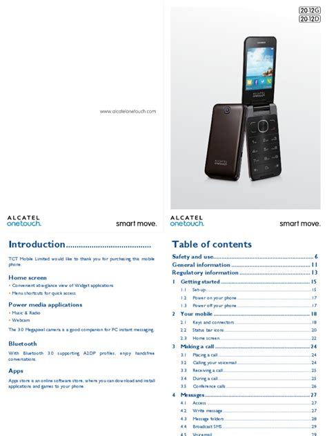 Read Alcatel Mobile Phones User Guide 