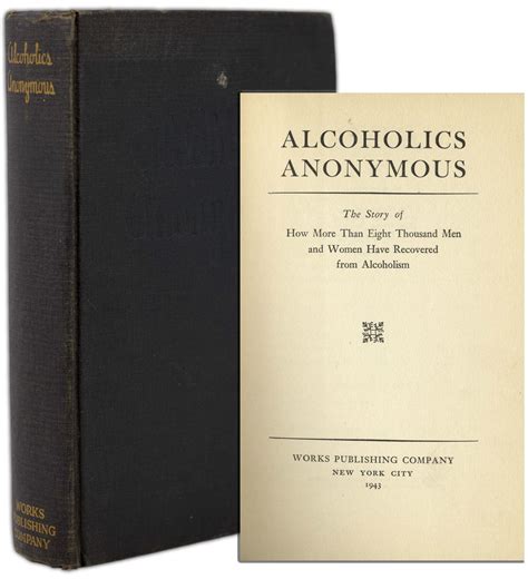 Read Alcoholics Anonymous Big Book First Edition 