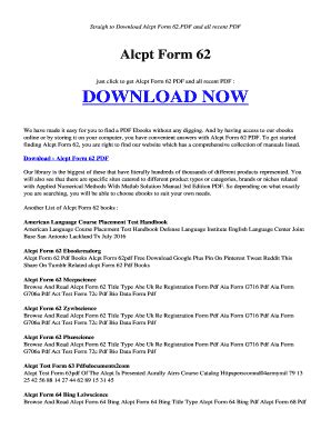 Alcpt Form 62