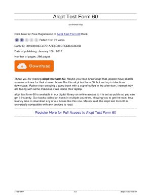 Alcpt Test Form 60