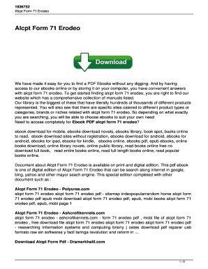 Read Alcpt Form 71 Erodeo 