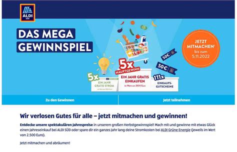 Aldi Süd Gewinnspiel