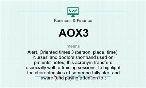 Alert And Oriented X3