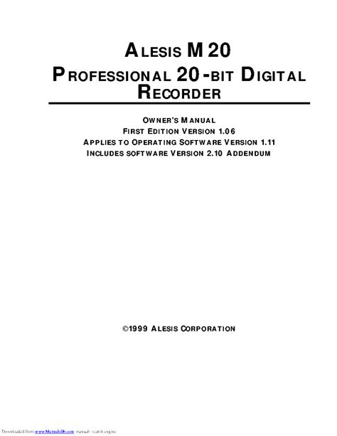 Read Alesis Manuals File Type Pdf 