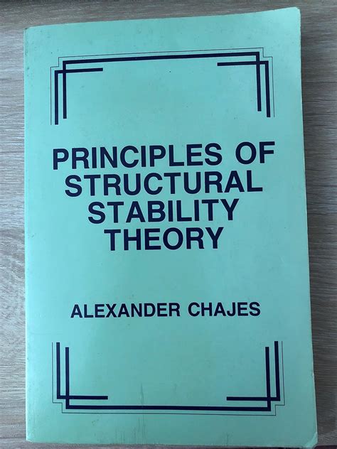 Alexander Chajes Principles Structural Stability Solution