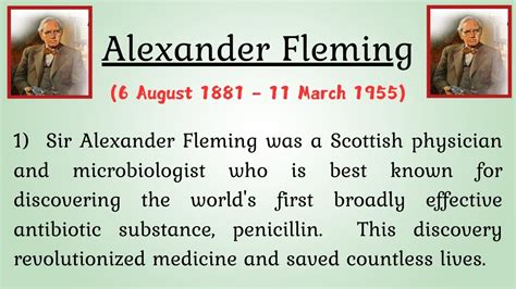 alexander fleming biography timeline reporting