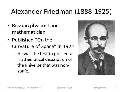 alexander friedman theory of universe