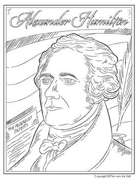 Alexander Hamilton Coloring Page Color The Famous Founding Founding Fathers Coloring Pages - Founding Fathers Coloring Pages