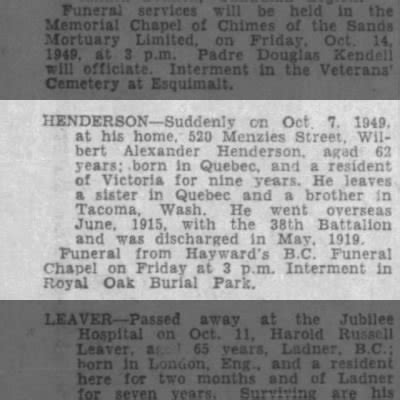 alexander henderson obituary