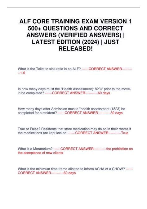 Full Download Alf Core Training Study Guide 