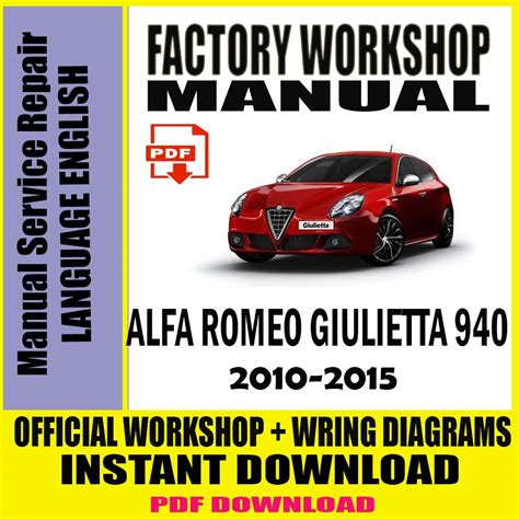 Download Alfa Romeo Giulietta Workshop Manual 