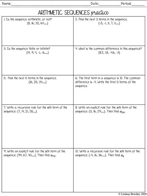 Algebra 1 Arithmetic Sequence Worksheets Kiddy Math Arithmetic Sequences Worksheet Algebra 1 - Arithmetic Sequences Worksheet Algebra 1