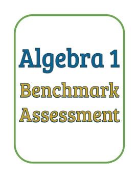Algebra 1 Benchmark Test 3 Answers