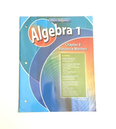 Algebra 1 Chapter 8 Resource Masters Glencoe Mathematics