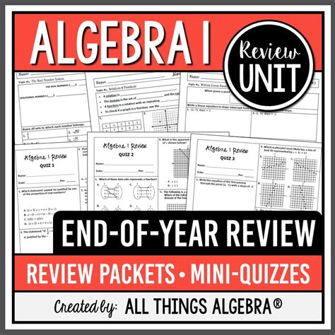 Algebra 1 End Of Year Project