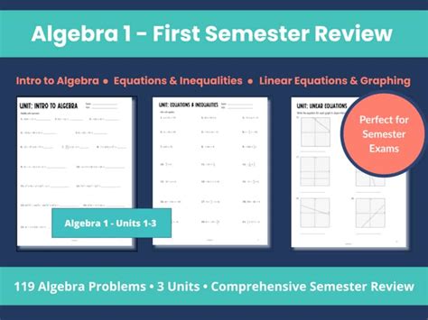 Algebra 1 Semester 1 Practice Exam Answers