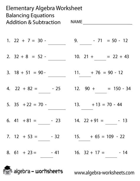 Algebra 1 Step Addition 038 Subtraction Equations Set Solving Addition And Subtraction Equations Worksheet - Solving Addition And Subtraction Equations Worksheet