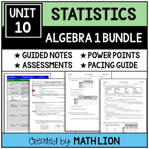 Algebra 1 Unit 10 Statistics L2