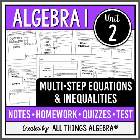 Algebra 1 Unit 2 Homework Packet Functions And Relations