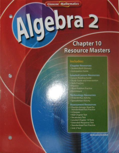 Algebra 2 Chapter 10 Resource Masters Glencoe Mathematics