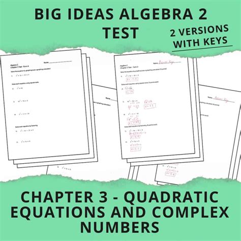 Algebra 2 Chapter3 Test B Mcdougal Answers