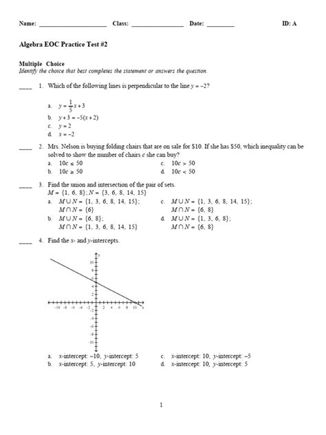 Algebra 2 Eoc Florida Practice Test