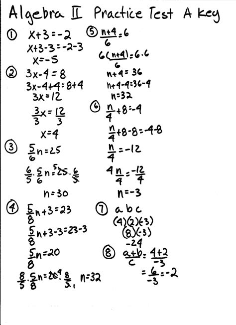 Algebra 2 Problems And Answers