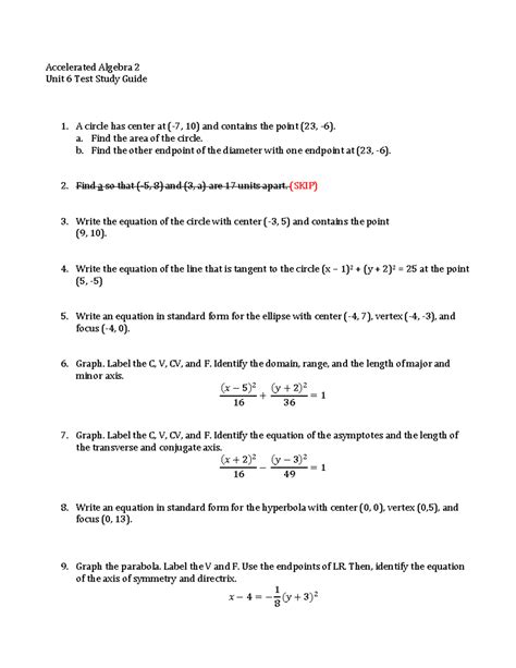 Algebra 2 Unit 6 Test Answers Connexus