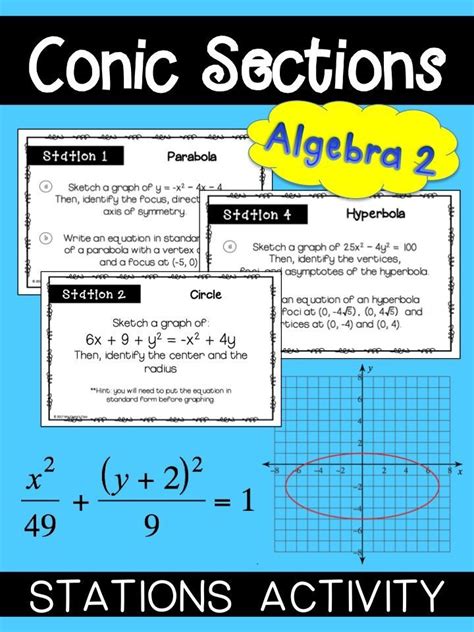 Algebra 2 Worksheets Conic Sections Worksheets Math Aids Conics Worksheet 1 Circles Answers - Conics Worksheet 1 Circles Answers